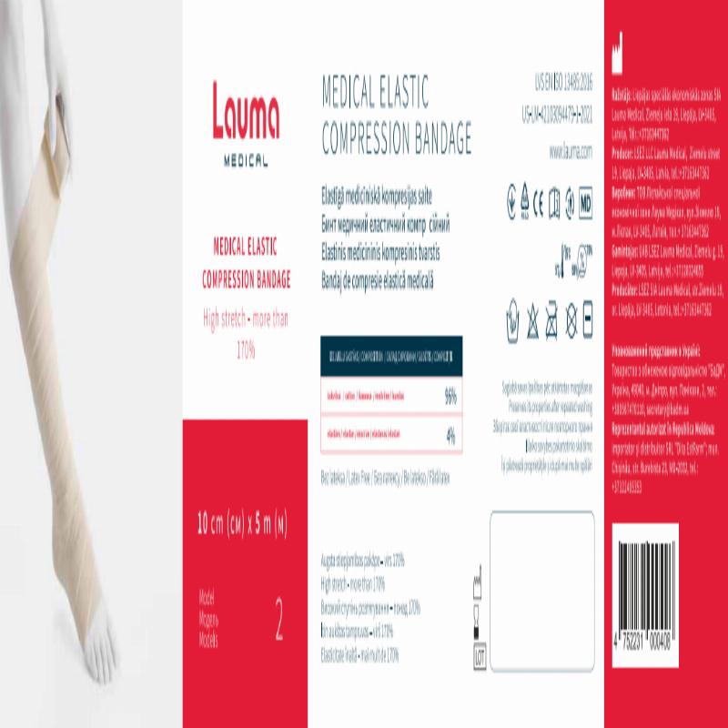 Бинт мед.еласт.компр. 10смх5м модель 2 б/латексу